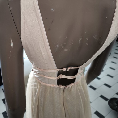 Dress Niki Nikolaidou new, small nude gold tulle evening
