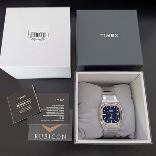 Timex 1983 E-Line Automatic Blue Watch new