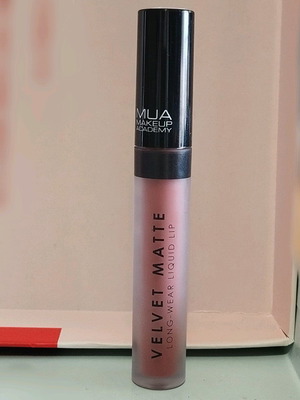 MUA Velvet Matte Carefree liquid lip used
