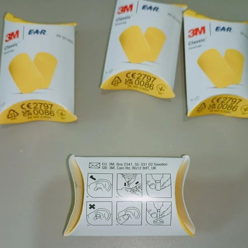 3M Earplugs new, pack of 4 sets (8 pieces)