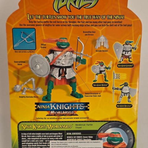 TMNT Ninja Turtles Ninja Knights Michelangelo action figure