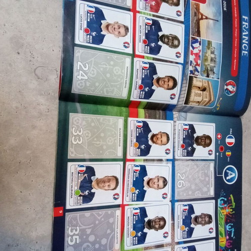 Collectible Panini UEFA Euro 2016 France sticker album used