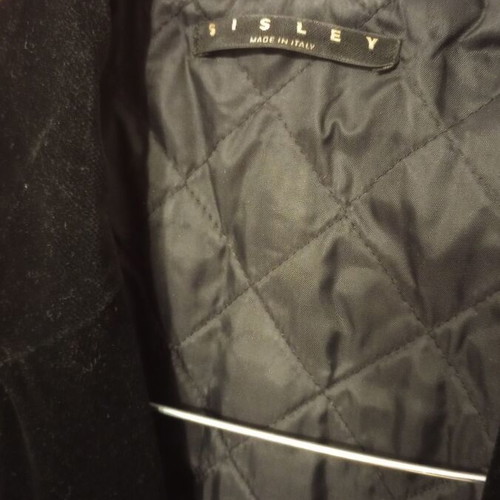 Sisley women's coat used, velour, black, lightweight