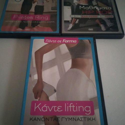 Collection of 27 DVDs with fitness, pilates, hip-hop, pregnancy and health new