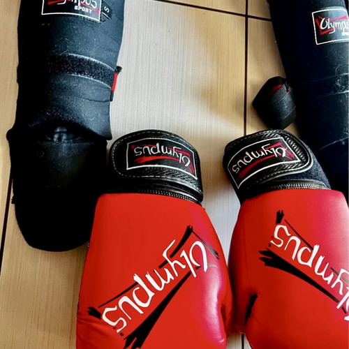 Olympus Sport Boxing Gloves and Shin Guards like new for Teens