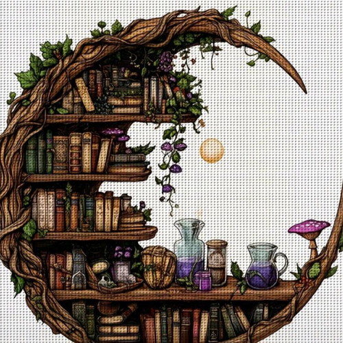 Cross Stitch Embroidery Set "Books" New