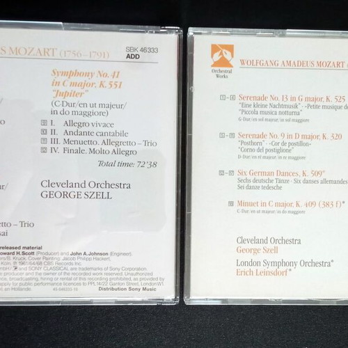 W.A. Mozart 7 CDs used, classical music set