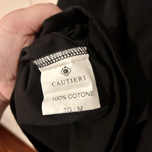 Cautieri black cotton T-shirt size M