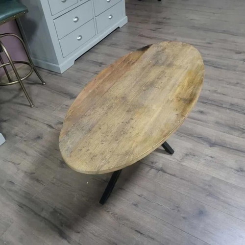Oak coffee table with metal legs new