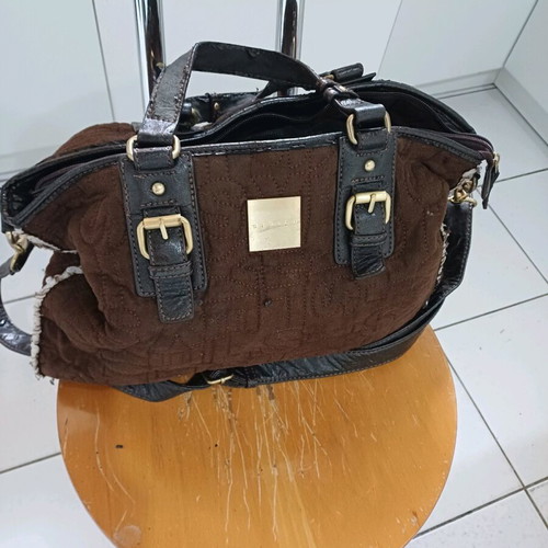 Sisley brown fabric winter handbag used