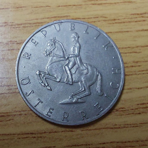 Austria 5 Schilling 1971 coin used