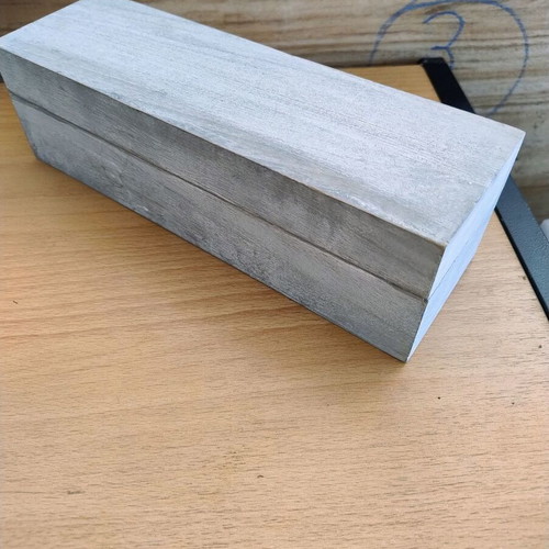 Wooden box with four tealight candle holders