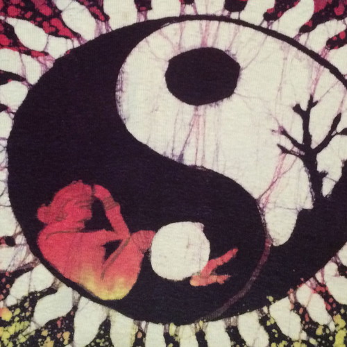 YIN AND YAN PSYCHEDELIC HANDMADE T-SHIRT