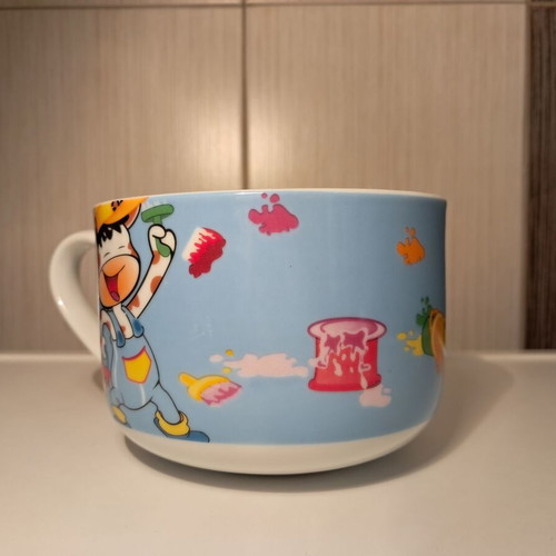 Children's porcelain mug with handle new, ideal for milk or cereals