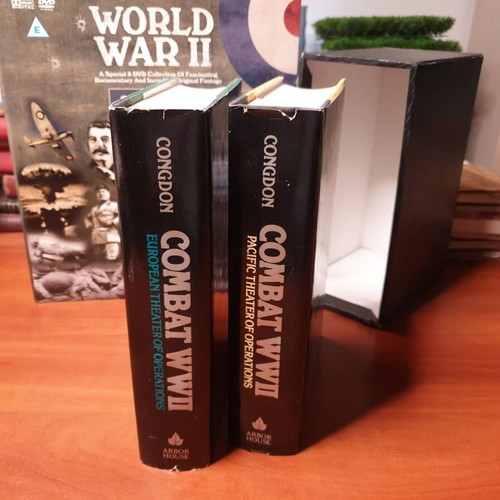 Combat WWII book set and 8 DVD collection used, English