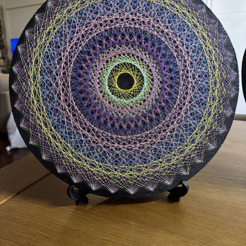 Handmade Thread Paintings 40x40 with Stand
