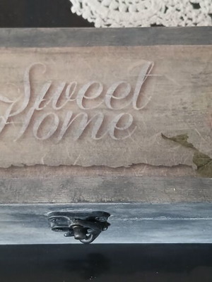 Wooden decoupage box handmade like new