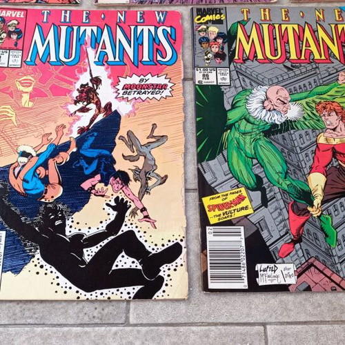 New Mutants comics used, set of 5 issues 1991 with Cable cameo