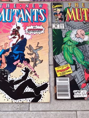 New Mutants comics used, set of 5 issues 1991 with Cable cameo
