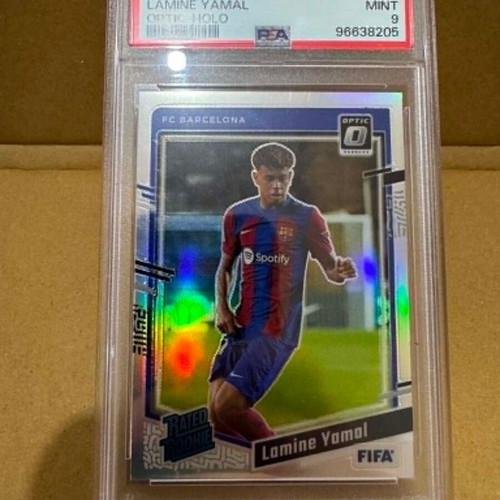 Lamine Yamal 2023-24 Donruss FIFA Optic Holo RC PSA 9 Mint Rookie Card
