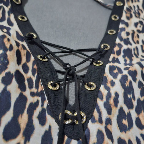 Women's leopard print short dress