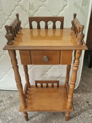 Telephone table like new with drawer and shelves