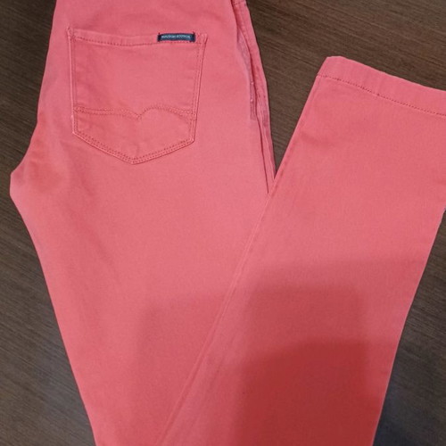 Maison Scotch women's chinos pants used, coral red, size S