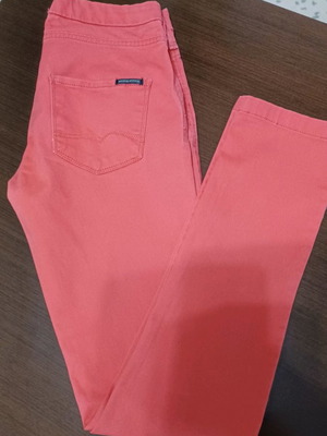 Maison Scotch women's chinos pants used, coral red, size S