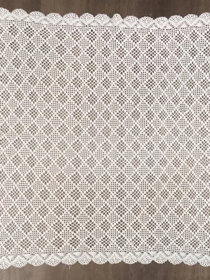 Knitted doily new with diamond pattern 65cm x 65cm