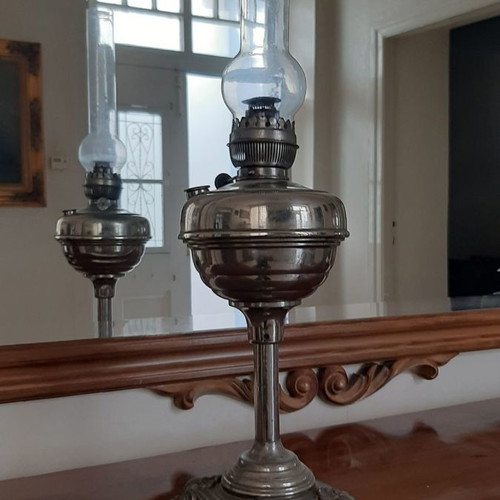 Ditmar antique oil lamp used, Austrian, early 20th century
