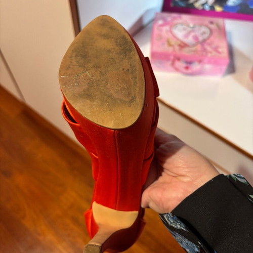 Zara orange sandals used, size 36