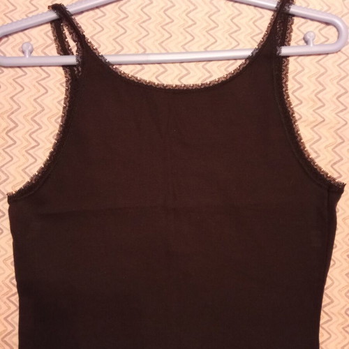 Benetton top size small black like new with lace