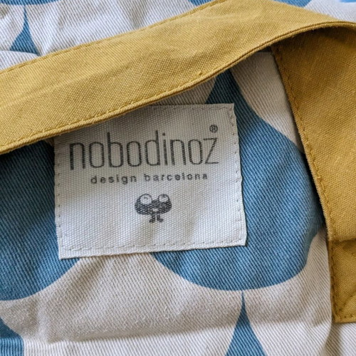 Nobodinoz 3 in 1 used storage basket, crib bumper and baby blanket