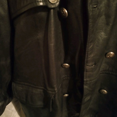 Booze leather women's coat used, black