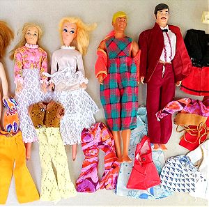 πακετάκι με κουκλες Sindy, Barbie, ken δεκαετίας 80
