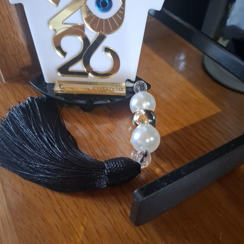 Tabletop gouri 2026 house with mirror, eye and black tassel 11cm new