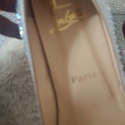 Christian Louboutin pumps new with Swarovski crystals silver size 40