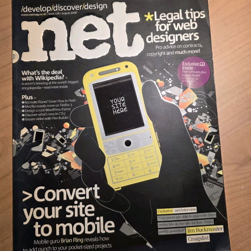 Net Magazine UK 2008 like new collectable