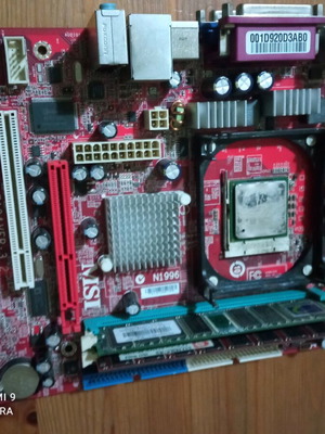 Motherboard used with CPU, cooler and 768MB RAM