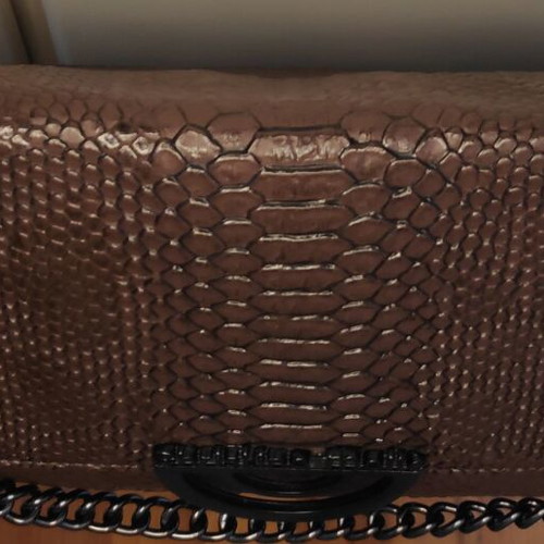 Christina Malle shoulder bag like new, embossed brown