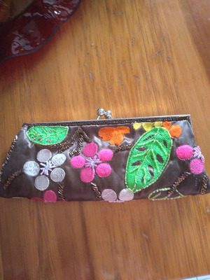 Evening satin handbag new