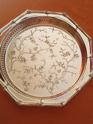 Vintage WMF tray used with signs of wear