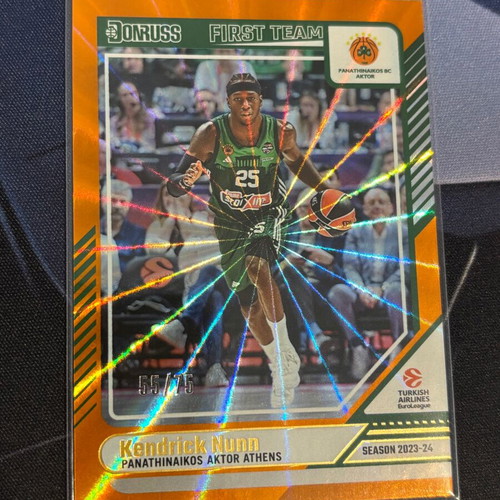 Kendrick Nunn Orange Laser Card 2024-25 Panini Donruss EuroLeague like new