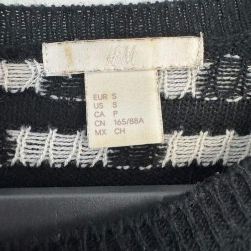 Πουλόβερ πουά H&M σαν καινούργιο, μαύρο και άσπρο, μέγεθος S