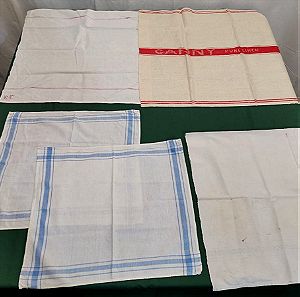 5 πετσέτες διάφορες εποχής 1950