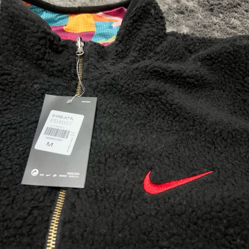 Nike jacket fleece black new, size Medium