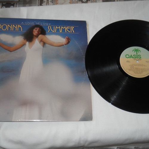 Donna Summer A Love Trilogy vinyl used, black LP, made in USA