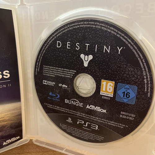 Destiny PS3 game used with booklet and worn case