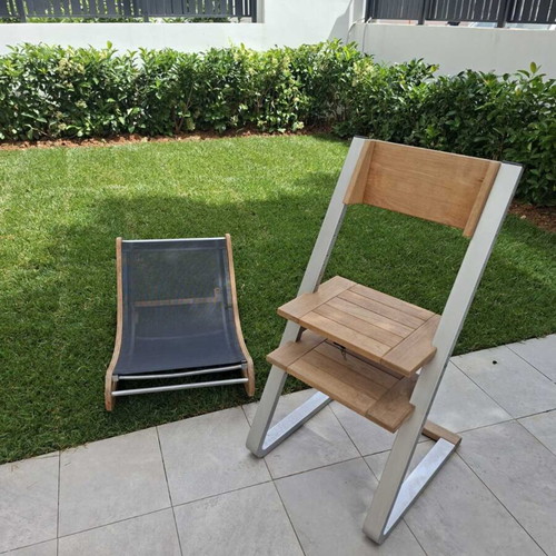 Childhome Evolu high chair like new, teak wood and metal