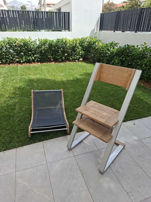 Childhome Evolu high chair like new, teak wood and metal